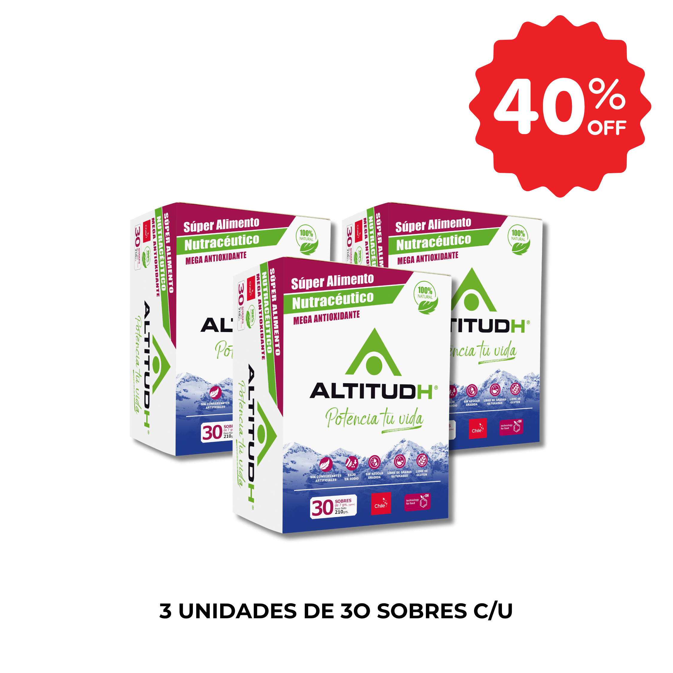 Súper Pack AltitudH (90 Sobres) -40% DSCTO.